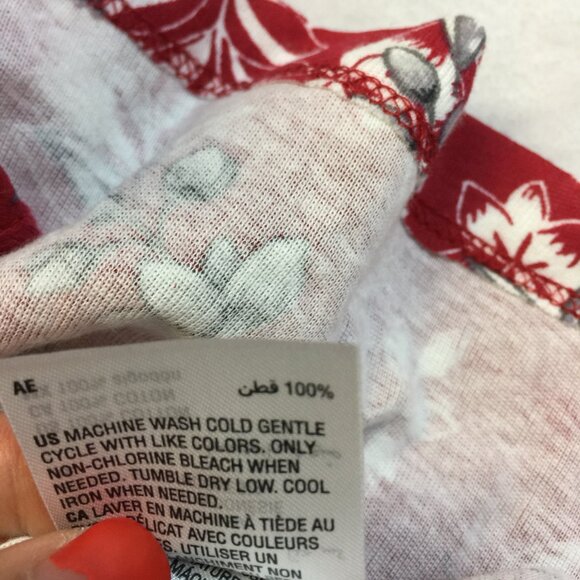 NWT Charter Club Pajama Top XL Womens Red Floral Long Sleeve Button Front V-neck - Picture 7 of 15